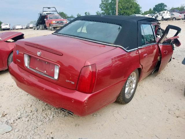 1G6KF57974U156644 - 2004 CADILLAC DEVILLE DT RED photo 4