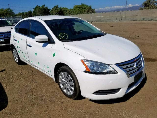 3N1AB7AP1FY234717 - 2015 NISSAN SENTRA S WHITE photo 1