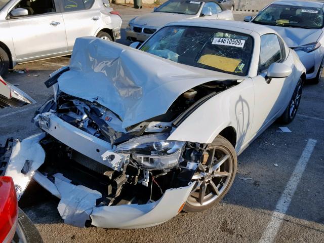 JM1NDAM74J0204681 - 2018 MAZDA MX-5 MIATA WHITE photo 2