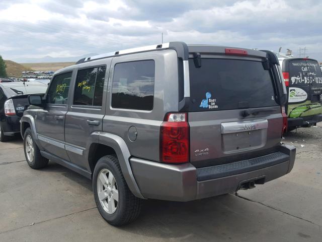 1J8HG58P37C592315 - 2007 JEEP COMMANDER SILVER photo 3
