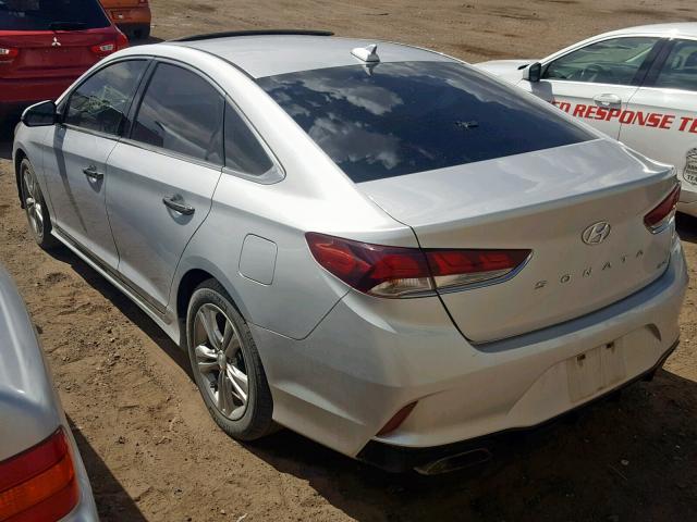 5NPE34AF8JH651260 - 2018 HYUNDAI SONATA SPO SILVER photo 3