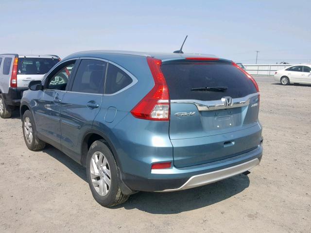 2HKRM4H79FH680593 - 2015 HONDA CR-V EXL BLUE photo 3