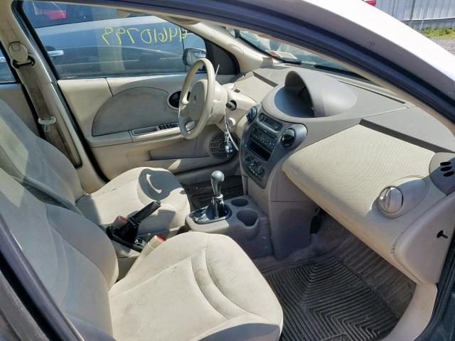 1G8AZ52FX3Z147820 - 2003 SATURN ION LEVEL GOLD photo 5