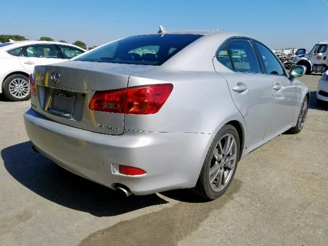 JTHBK262582076268 - 2008 LEXUS IS 250 GRAY photo 4