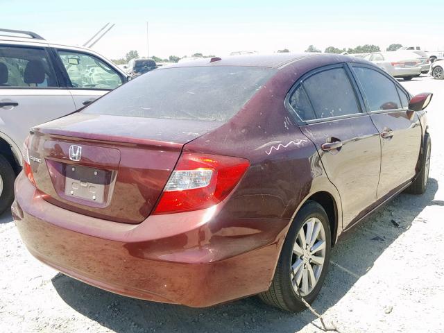 19XFB2F94CE337529 - 2012 HONDA CIVIC EXL Bordo foto 4