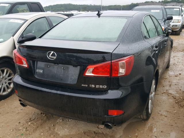 JTHCF5C22C5052953 - 2012 LEXUS IS 250 BLACK photo 4