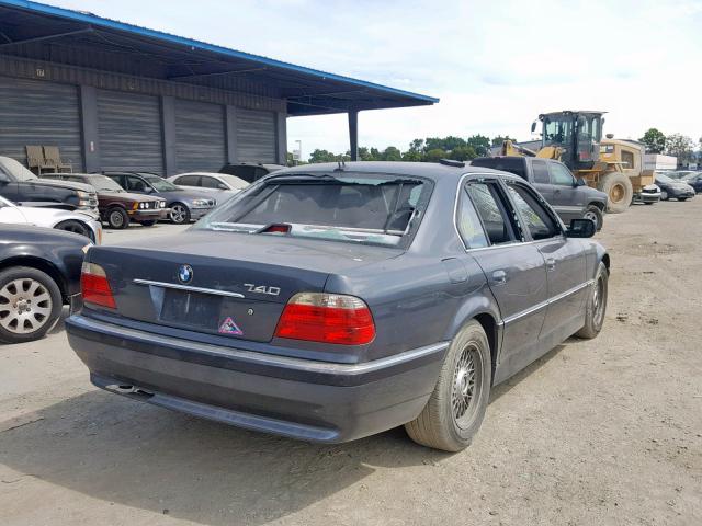 WBAGG83401DN85516 - 2001 BMW 740 I AUTO GRAY photo 4