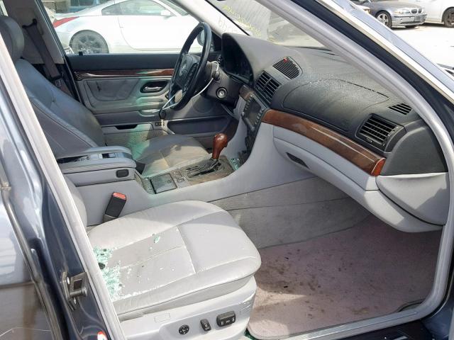 WBAGG83401DN85516 - 2001 BMW 740 I AUTO GRAY photo 5