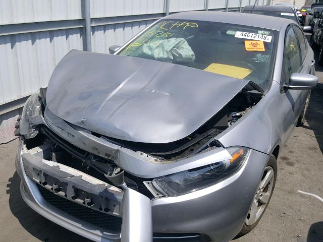 1C3CDFBB4FD275332 - 2015 DODGE DART SXT GRAY photo 2