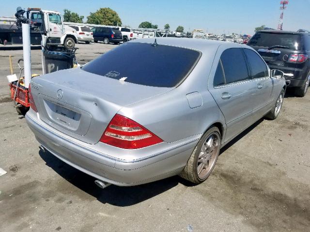 WDBNG75J02A225400 - 2002 MERCEDES-BENZ S 500 SILVER photo 4