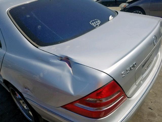 WDBNG75J02A225400 - 2002 MERCEDES-BENZ S 500 SILVER photo 9