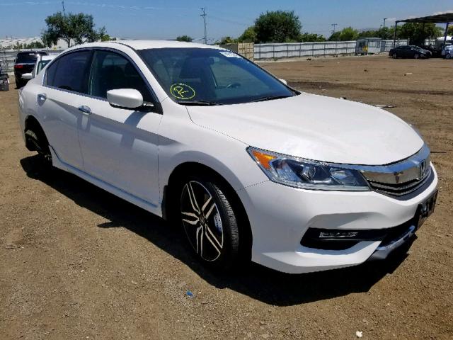 1HGCR2F54GA027869 - 2016 HONDA ACCORD SPO WHITE photo 1