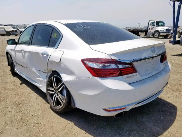 1HGCR2F54GA027869 - 2016 HONDA ACCORD SPO WHITE photo 3