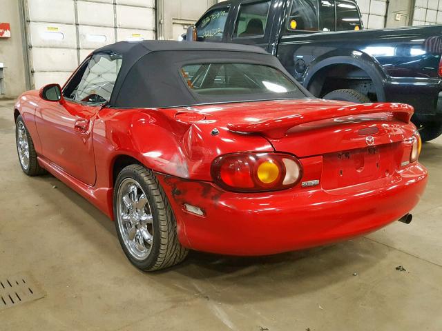 JM1NB3538X0114259 - 1999 MAZDA MX-5 MIATA RED photo 3