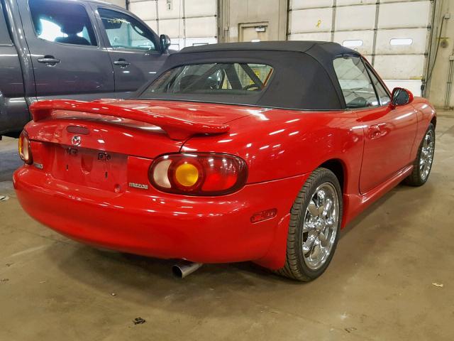 JM1NB3538X0114259 - 1999 MAZDA MX-5 MIATA RED photo 4