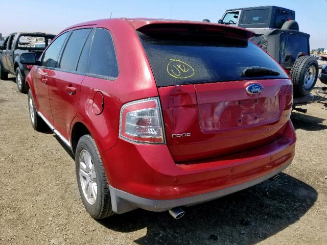 2FMDK39C27BB70424 - 2007 FORD EDGE SEL P BURGUNDY photo 3