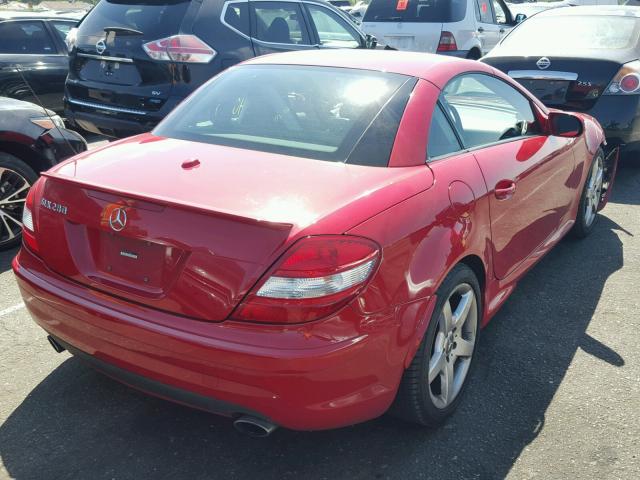 WDBWK54F37F133924 - 2007 MERCEDES-BENZ SLK 280 RED photo 4