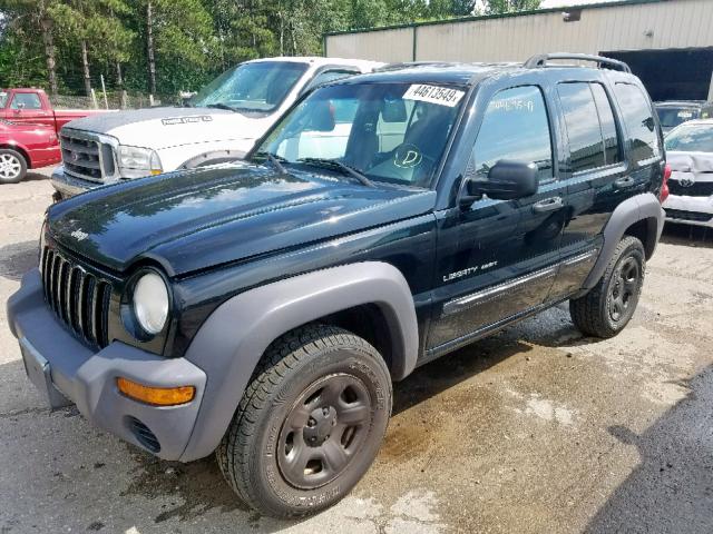 1J4GL48KX2W261410 - 2002 JEEP LIBERTY SP BLACK photo 2