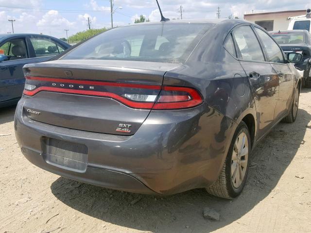 1C3CDFBB0ED920329 - 2014 DODGE DART SXT GRAY photo 4