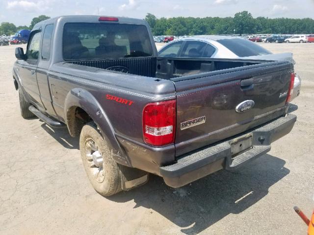 1FTYR14U57PA61793 - 2007 FORD RANGER SUP GRAY photo 3