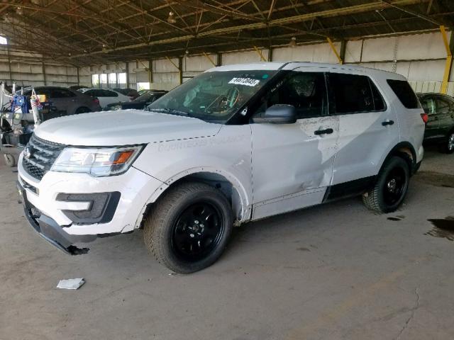 1FM5K8AR5HGB55752 - 2017 FORD EXPLORER P WHITE photo 2