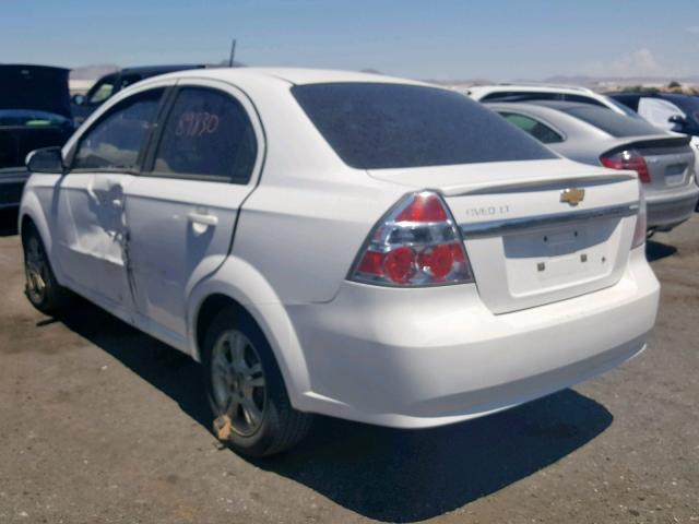 KL1TD5DE8AB113664 - 2010 CHEVROLET AVEO LS WHITE photo 3