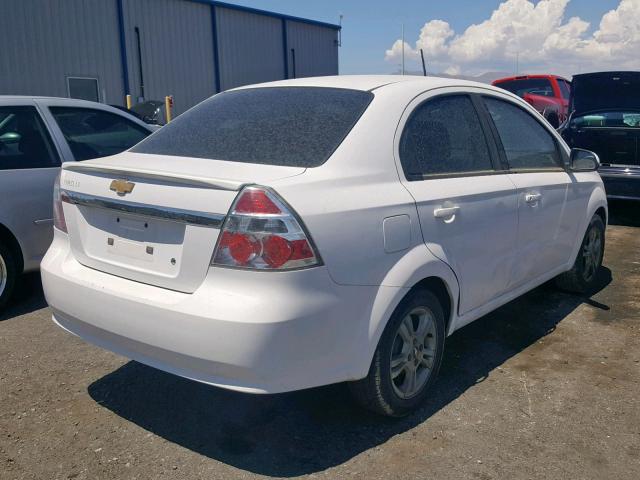 KL1TD5DE8AB113664 - 2010 CHEVROLET AVEO LS WHITE photo 4