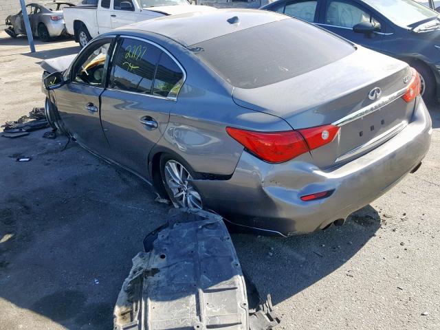 JN1EV7AP2HM743326 - 2017 INFINITI Q50 PREMIU GRAY photo 3