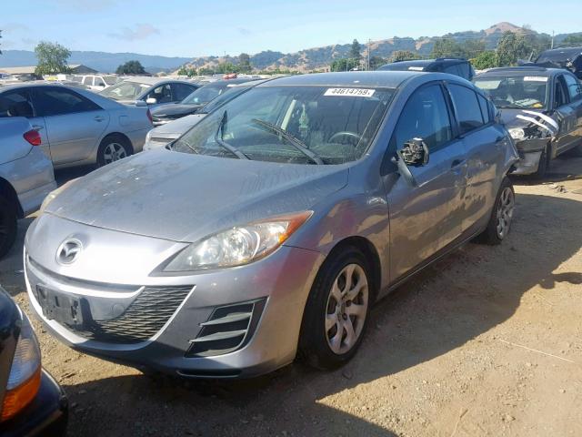 JM1BL1SG0A1233159 - 2010 MAZDA 3 I GRAY photo 2