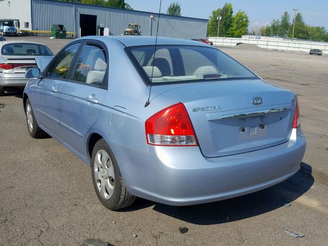 KNAFE121885524208 - 2008 KIA SPECTRA EX BLUE photo 3