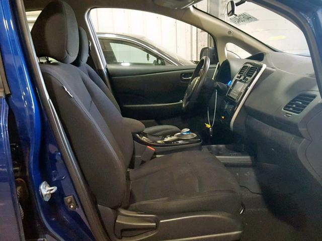 1N4BZ0CP4HC304455 - 2017 NISSAN LEAF S BLUE photo 5