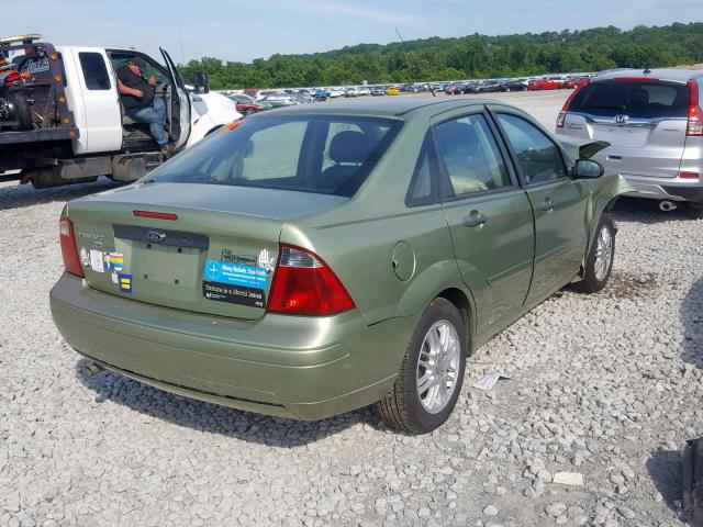 1FAFP34N37W128498 - 2007 FORD FOCUS ZX4 GREEN photo 4