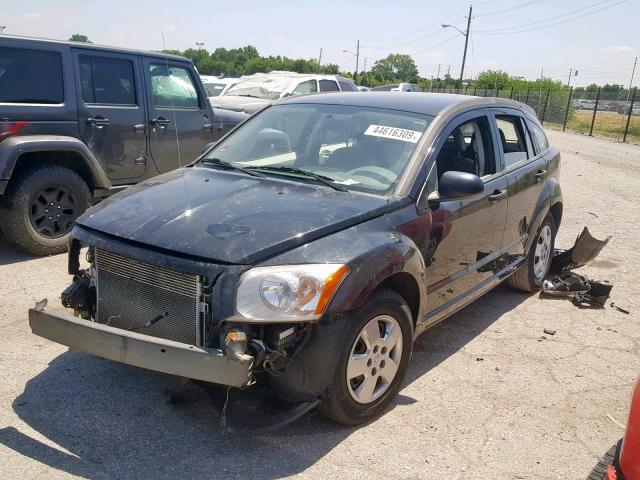 1B3HB28B47D235262 - 2007 DODGE CALIBER BLACK photo 2