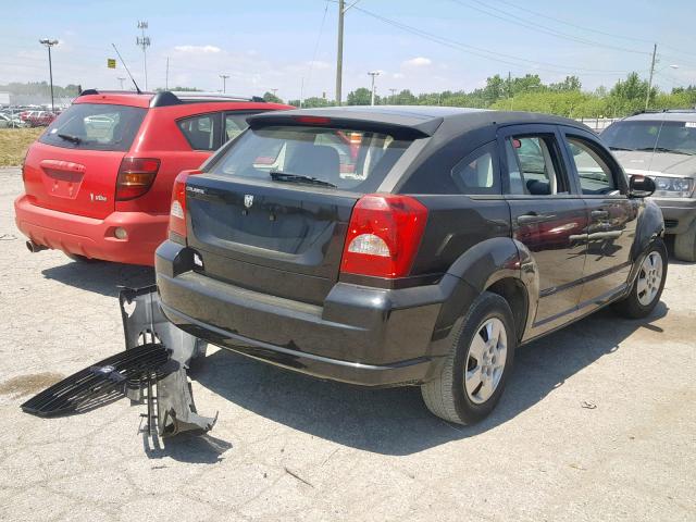 1B3HB28B47D235262 - 2007 DODGE CALIBER BLACK photo 4