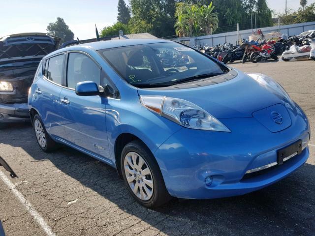 1N4AZ0CP8EC339698 - 2014 NISSAN LEAF S BLUE photo 1