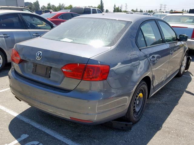 3VW2K7AJ5BM117511 - 2011 VOLKSWAGEN JETTA BASE 灰色 照片 4