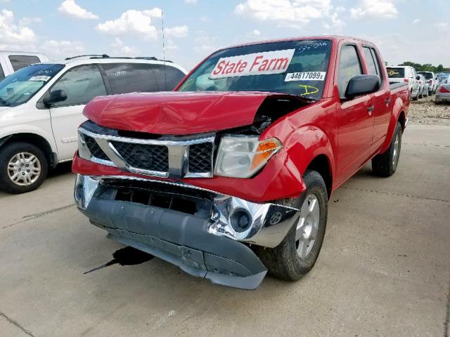 1N6AD07U77C446329 - 2007 NISSAN FRONTIER C RED photo 2