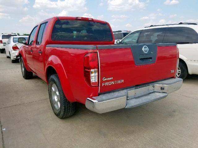 1N6AD07U77C446329 - 2007 NISSAN FRONTIER C RED photo 3