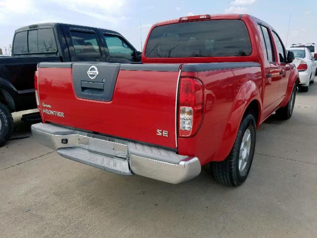 1N6AD07U77C446329 - 2007 NISSAN FRONTIER C RED photo 4