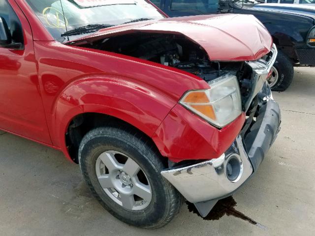 1N6AD07U77C446329 - 2007 NISSAN FRONTIER C RED photo 9