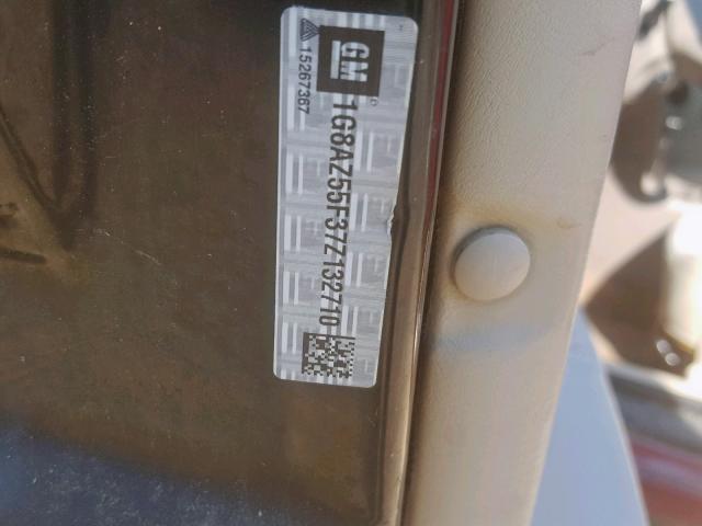 1G8AZ55F37Z132710 - 2007 SATURN ION LEVEL RED photo 10