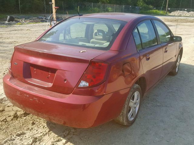1G8AZ55F37Z132710 - 2007 SATURN ION LEVEL RED photo 4