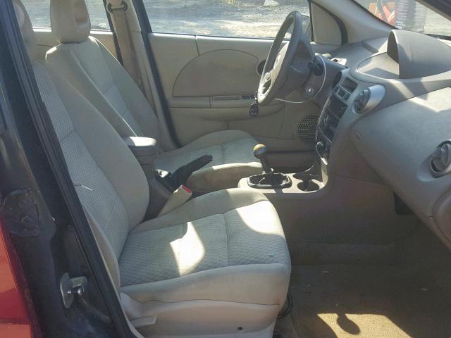 1G8AZ55F37Z132710 - 2007 SATURN ION LEVEL RED photo 5