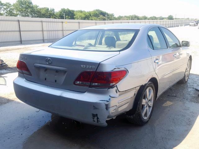 JTHBA30G365161229 - 2006 LEXUS ES 330 SILVER photo 4