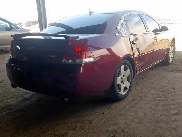 2G1WD58C769253592 - 2006 CHEVROLET IMPALA SUP წითელი ფოტო 4