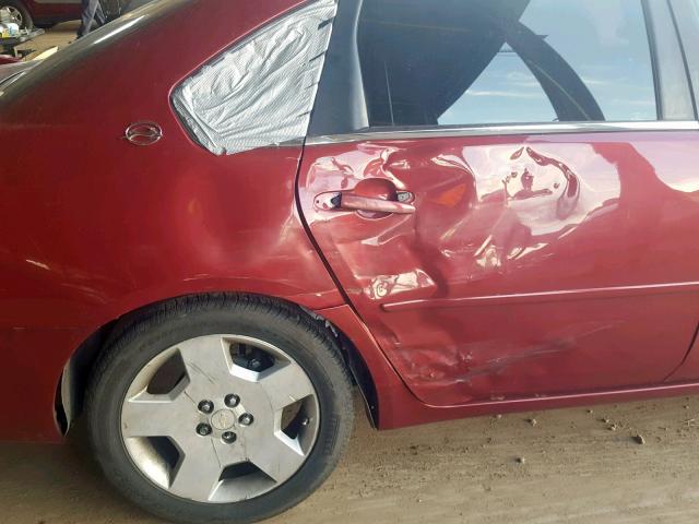 2G1WD58C769253592 - 2006 CHEVROLET IMPALA SUP წითელი ფოტო 9