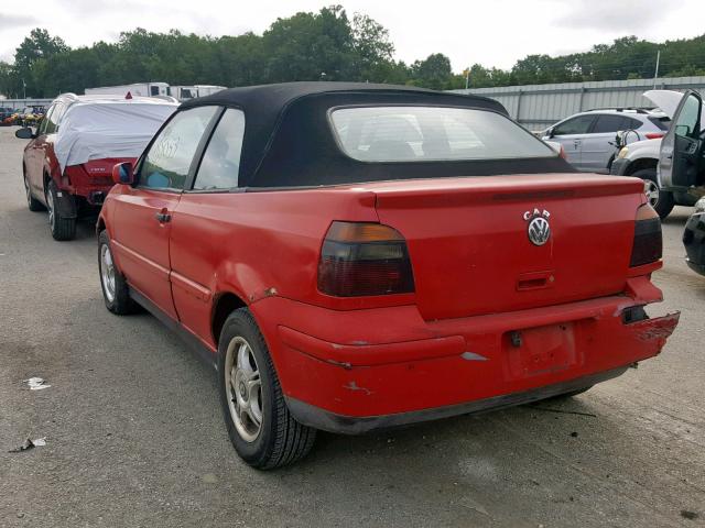 3VWDB61E9XM809929 - 1999 VOLKSWAGEN CABRIO GLS RED photo 3