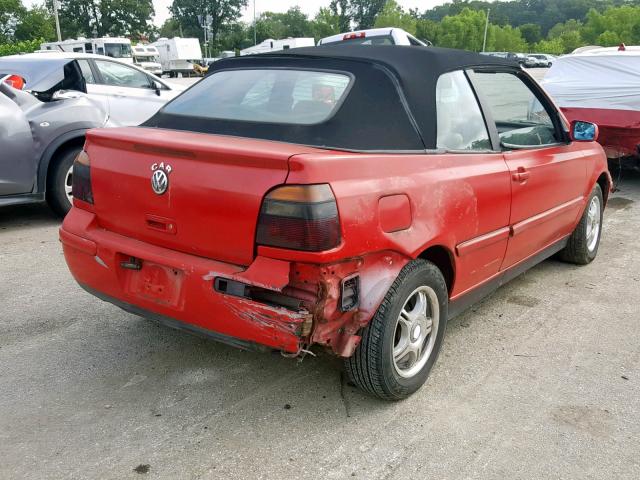 3VWDB61E9XM809929 - 1999 VOLKSWAGEN CABRIO GLS RED photo 4