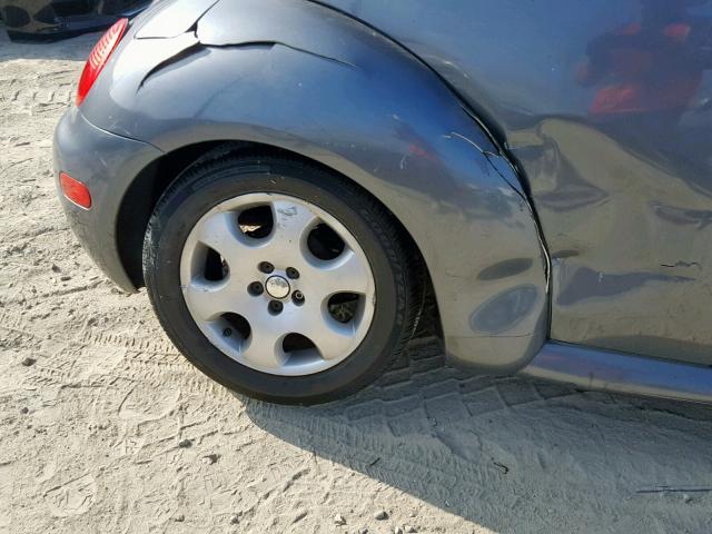 3VWCK21CX2M454331 - 2002 VOLKSWAGEN NEW BEETLE ნაცრისფერი ფოტო 9