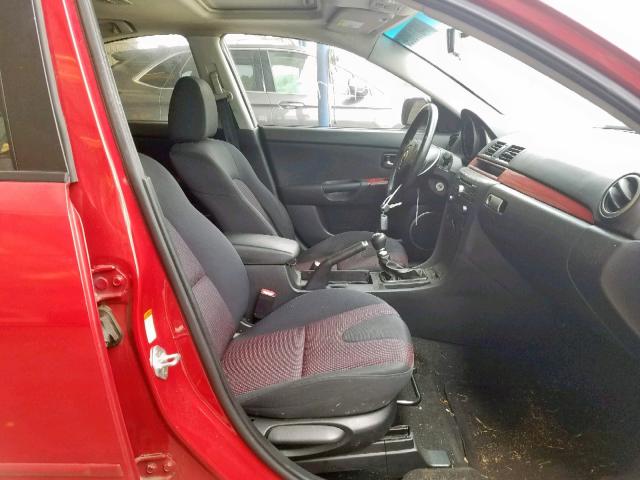 JM1BK323561409772 - 2006 MAZDA 3 S RED photo 5